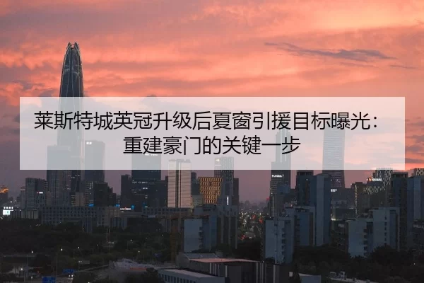 莱斯特城英冠升级后夏窗引援目标曝光：重建豪门的关键一步